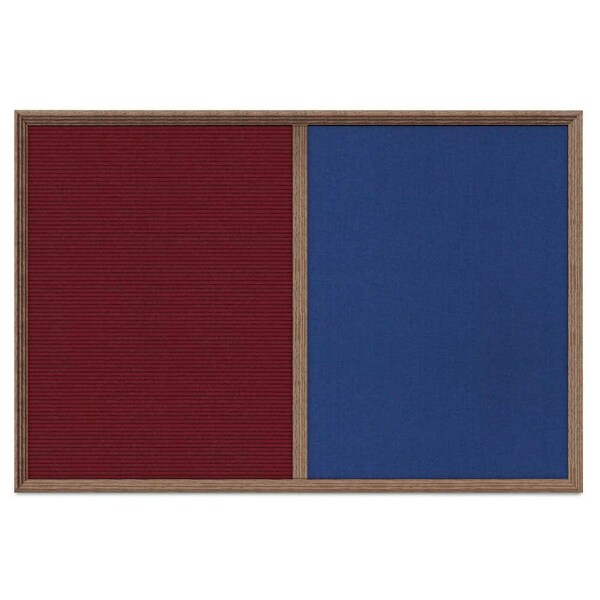 Enclosed Corkboard, 1 Door, 24"x36", 4" Fra